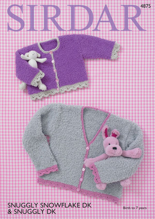 S4875 Cardigans in Sirdar Snuggly Snowflake DK & Snuggly DK