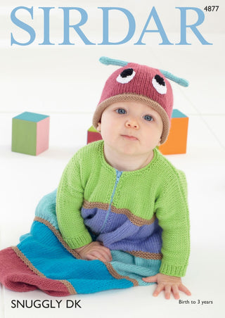 S4877 Sleeping Bag & Hat in Sirdar Snuggly DK