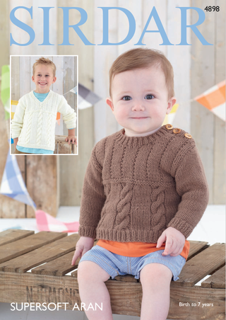 S4898 Baby / Child's Sweaters in Sirdar Supersoft Aran
