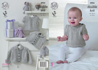 KC4904 Baby Cardigans and Sweaters in King Cole Baby Pure DK