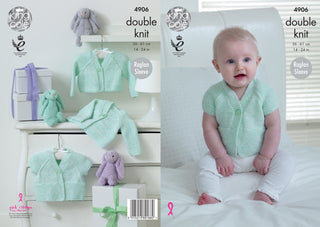 KC4906 Baby Cardigans in King Cole Baby Pure DK