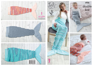 KC4908 Crochet Mermaid Tail in King Cole Double Knit