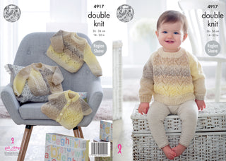 KC4917 Cardigans and Sweaters for Babies in King Cole Melody DK