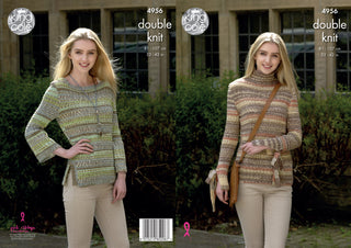 KC4956 Sweaters for Ladies in King Cole Drifter DK