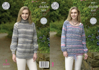 KC4957 Sweaters for Lades in King Cole Drifter DK