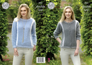 KC4961 Cardigan and Sweater for Women in King Cole Embrace DK