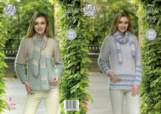 KC4962 Sweaters and Scarves for Women in King Cole Embrace DK