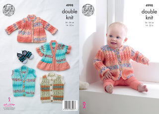 KC4998 Jackets and Gilets for Babies in Various King Cole DK