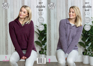 KC5017 Sweaters for Women in King Cole Panache DK