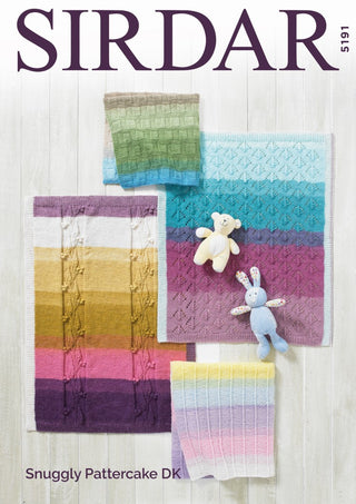 S5191 Blankets in Sirdar Snuggly Pattercake DK