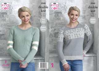 KC5245 Sweaters for Women in King Cole Luxury Merino DK