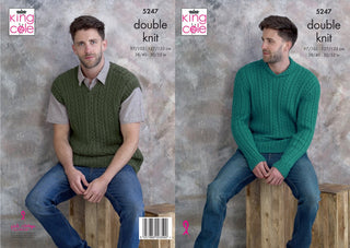 KC5247 Men's Sweater & Pullover in King Cole Luxury Merino DK