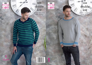 KC5248 Men's Sweaters in King Cole Luxury Merino DK