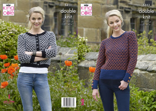 KC5311 Ladies Cardigan and Sweater in King Cole DK