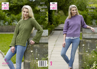 KC5312 Ladies Sweaters in King Cole DK