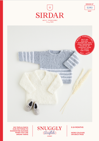 S5393 Baby Sweaters in Sirdar Snuggly Snowflake Chunky