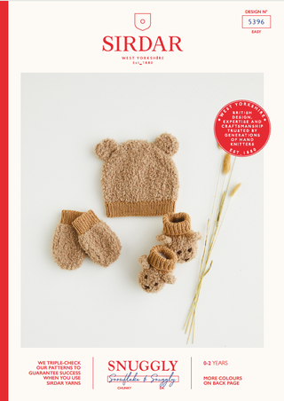 S5396 Baby's Hat, Mittens & Booties in Sirdar Snuggly Snowflake Chunky