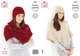 KC5539 Women's Wraps & Hats in King Cole Funny Yummy
