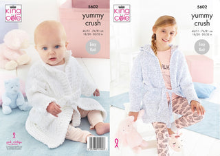 KC5602 Children's Dressing Gowns in King Cole Yummy Crush