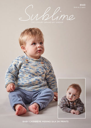 SU6143 Baby Boy's Sweaters in Sublime Baby Cashmere Merino Silk DK Prints