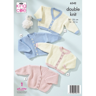 KC6542 Cardigans knitted in Little Lamb DK
