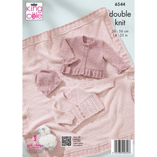 KC6544 Cardigans, Blanket and Hat knitted in Little Lamb DK