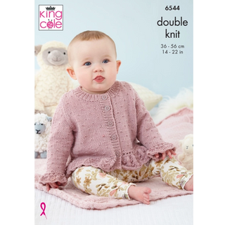 KC6544 Cardigans, Blanket and Hat knitted in Little Lamb DK