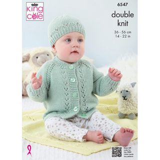 KC6547 Cardigans, Blanket and Hat knitted in Little Lamb DK
