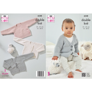 KC6548 Cardigans knitted in Little Lamb DK