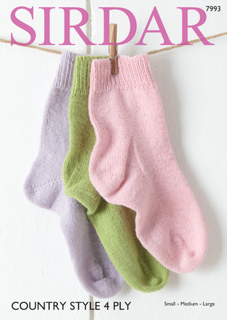 S7993 Socks for Women in Sirdar Country Style 4ply