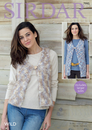S7995 Waistcoats for Women in Sirdar Wild