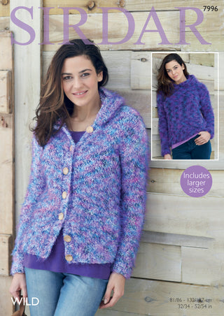 S7996 Cardigan and Sweater for Women in Sirdar Wild