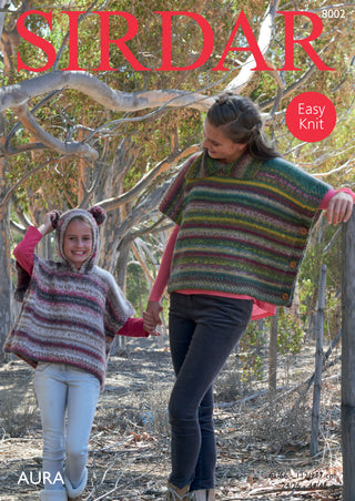 S8002 Poncho for Women and Children in Sirdar Aura