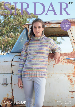 S8007 Sweater for Women in Sirdar Crofter DK