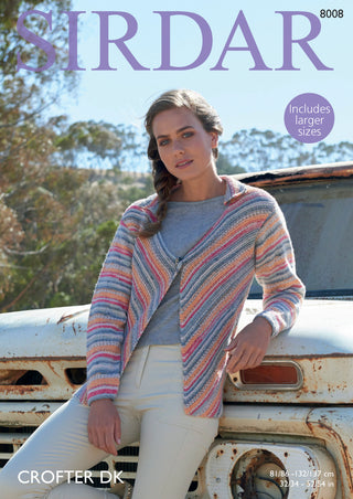 S8008 Jacket for Women in Sirdar Crofter DK