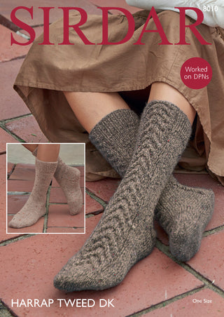 S8010 Socks for Women in Sirdar Harrap Tweed DK