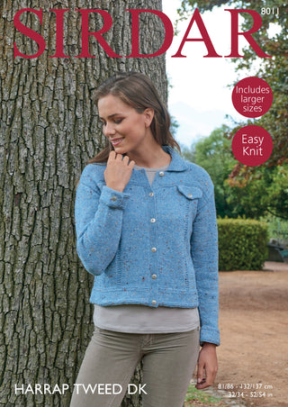 S8011 Jacket for Women in Sirdar Harrap Tweed DK