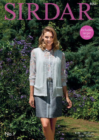 S8053 Waistcoat for Women in Sirdar No. 1