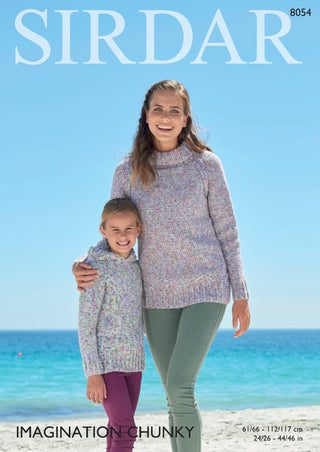 S8054 Jumper for Women and Children in Sirdar Imagination Chunky