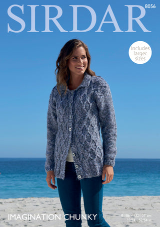 S8056 Cardigan for Women in Sirdar Imagination Chunky