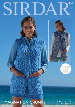 S8061 Waistcoat for Women in Sirdar Imagination Chunky