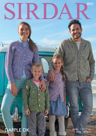 S8062 Cardigans for the Family in Sirdar Dapple DK