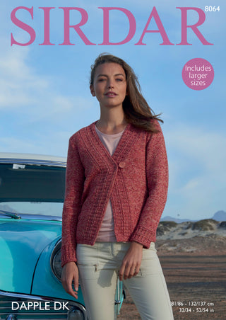 S8064 Cardigan for Women in Sirdar Dapple DK