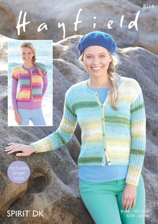 S8114 Ladies Cardigans in Hayfield Spirit DK