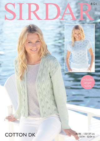 S8121 Jacket & Top for Women in Sirdar Cotton DK