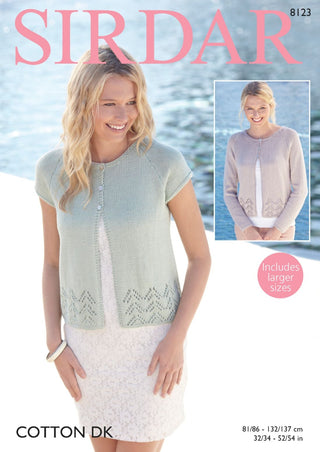 S8123 Ladies Cardigans in Sirdar Cotton DK
