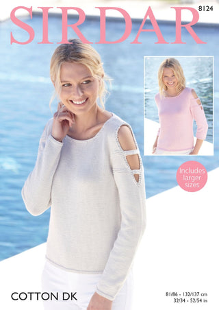 S8124 Ladies Sweaters in Sirdar Cotton DK