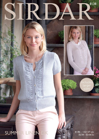 S8138 Woman's Cardigan in Sirdar Summer Linen DK