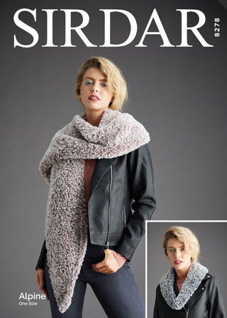 S8278 Stole & Tippet in Sirdar Alpine