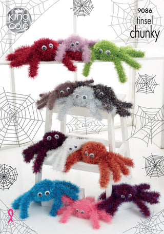 KC9086 Spiders in King Cole Tinsel Chunky